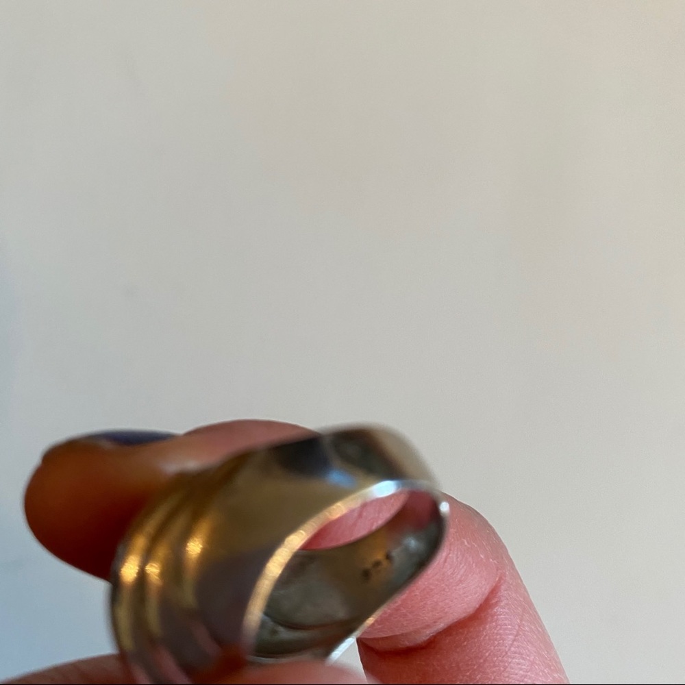 Vintage 925 Silver Artistic Dome Ring - Picture 5 of 5